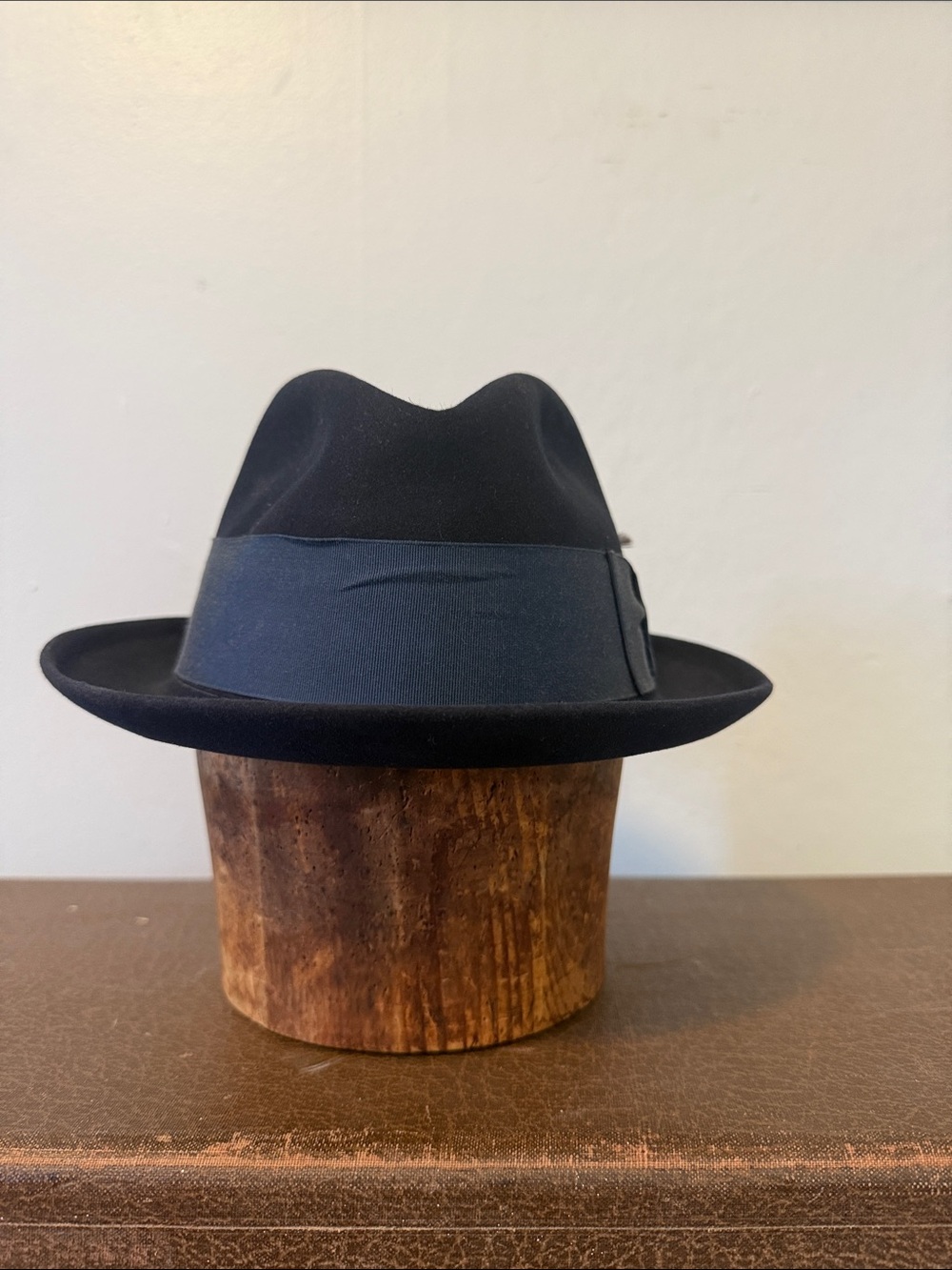 Classic Knox navy blue  Fedora Hat with Navy Band